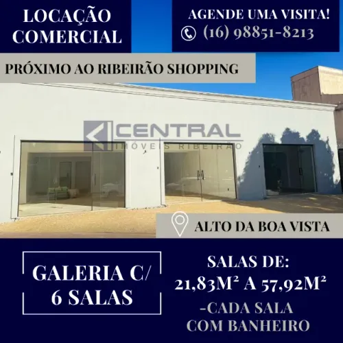 Galeria comercial para locação no Alto da Boa Vista, próximo ao Ribeirão Shopping.