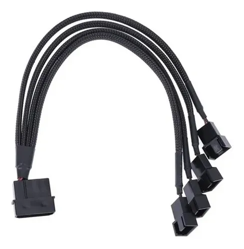 Cabo Adaptador Multi Fan Molex para 4 Coolers 3 e 4 Pinos