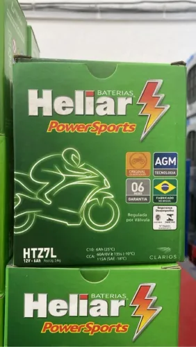 Bateria Heliar Para moto 6Ah