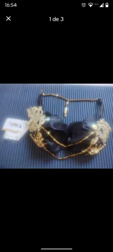 Figurino Dança do Ventre Preto Novo Bustier+cinturão
