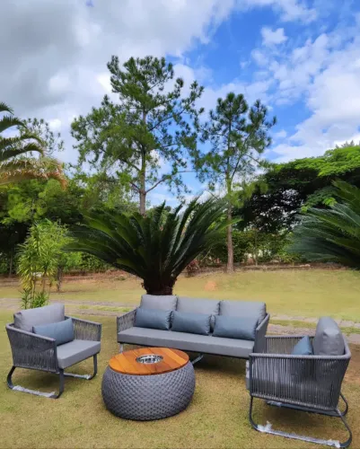 CONJUNTO SOFÁ + CHAMPANHEIRA P/ JARDIM