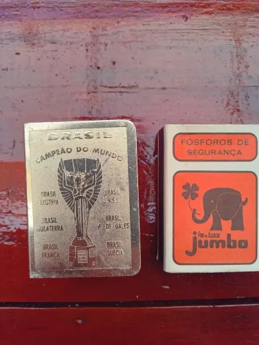 Porta Caixinha de Fósforos 1958 BRASIL CAMPEÃO MUNDIAL DE FUTEBOL