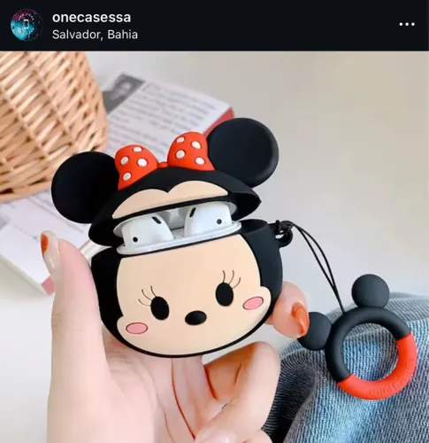 Case para Airpods - Silicone - Com Alça vários modelos 