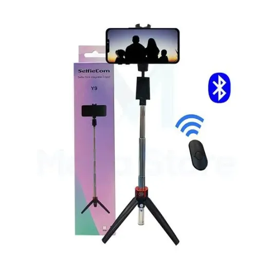 Selfie Stick com Tripé Bluetooth Y9 - Novo
