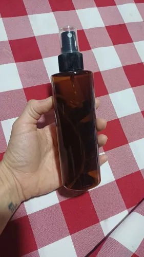 10 Frascos PET reciclável 200ml com válvula spray e tampa