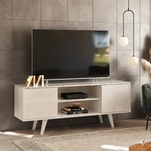 Rack Sala Tv 55" Sampa Calacata/Off White