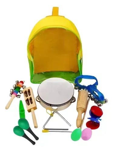 Kit Bandinha Phx Com 10 Instrumentos Infantis Com Mochila 