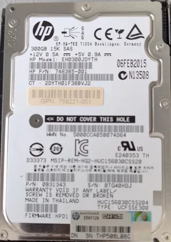 HD SAS 300gb 15k