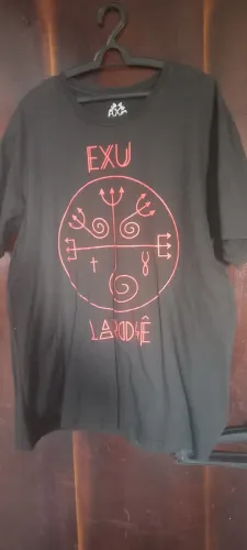 camiseta preta religiosa exu 01 tam gg.....há mais modelos e tamanhos zap 11- *