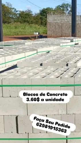Blocos de Concreto - 3,60$ a unidade