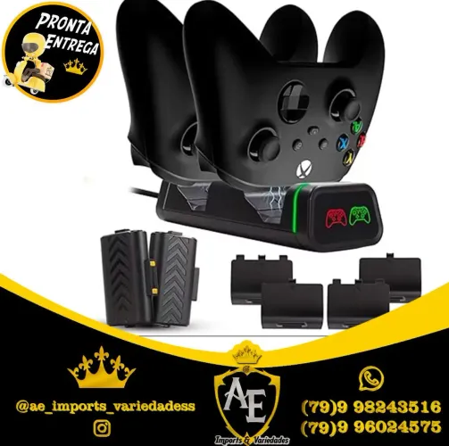 Kit 2 baterias + base de carregamento para Xbox series S/X