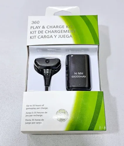 Kit Carregador e Cabo Xbox 360 Play & Charge