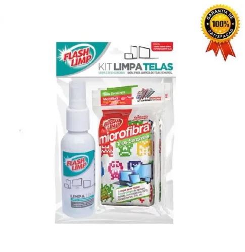Kit Limpa Telas Flash Limp - Microfibra - Novo