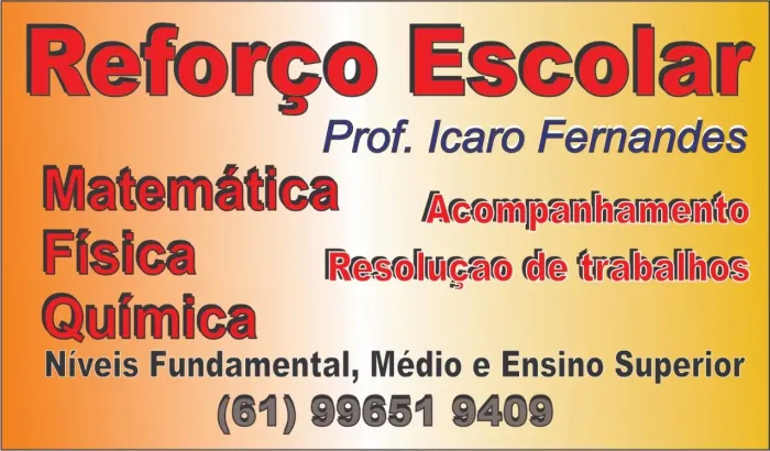 Aulas de matemática, física e química