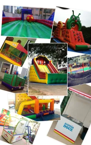 Brinquedos infláveis , Futebol de sabão , Cama elástica e mais 
