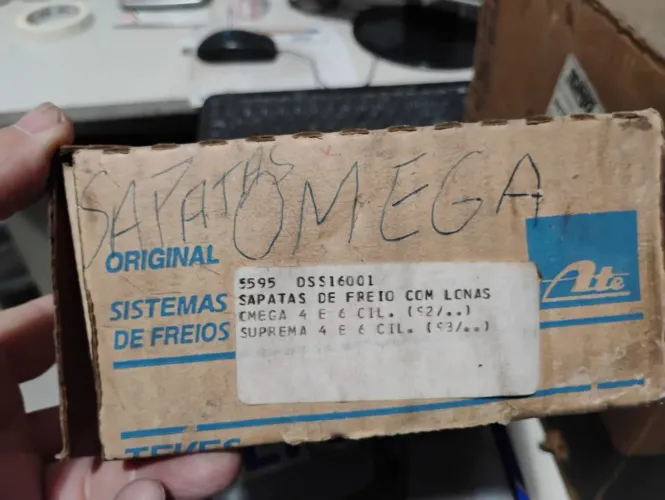 Sapata freio com lonas omega 4e6 Cil 92/ suprema 4e6 Cil 93/