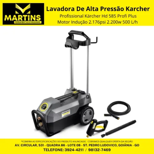 Lavadora De Alta Pressão Profissional Kärcher Hd 585 Profi Plus Motor Indução 2.176psi 2.2