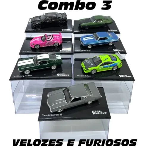 Miniaturas da coleção Velozes e Furiosos 1:43