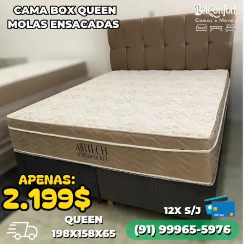 Cama Box Queen Ortobom Molas Ensacadas