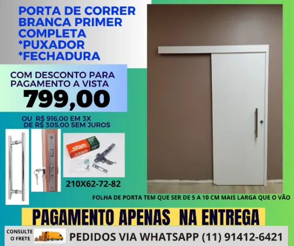 kitt porta de correr - entregamos sp capital