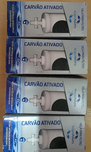 Kit 4 Velas Refil Para Filtro De Barro Carvão Ativado