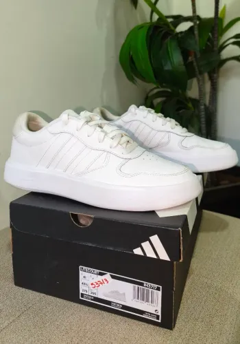 Oportunidade Tênis Adidas 41 Litecourt Cloudfoam Branco Unissex Calçado Nuvem Ultra Leve