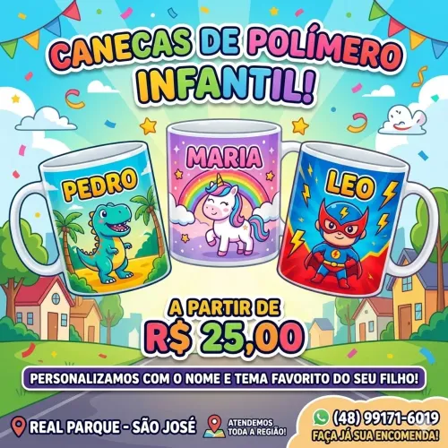 Caneca polímero personalizado 