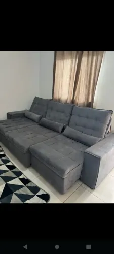 Sofá retrátil e reclinável tamanho 2.90mt assento espuma D-33 Novo a pronta entrega 