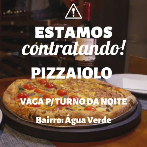 Vaga Pizzaiolo com Experiência