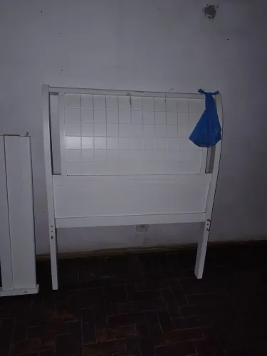 Cama de Solteiro madeira branca 