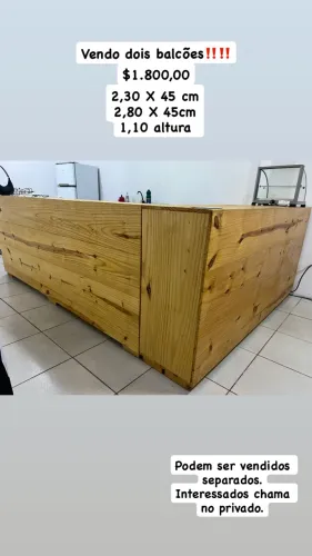 Balcão para comércio