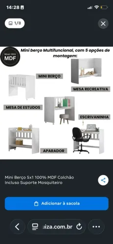 Mini berço em mdf