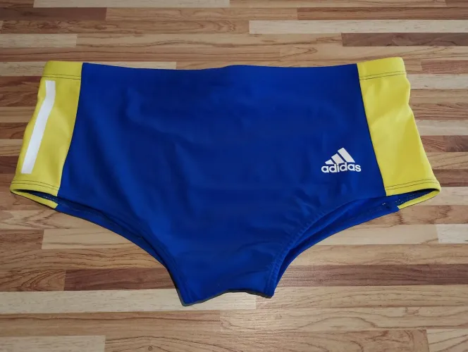 Sunga Adidas azul e amarelo - Tam G