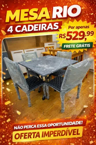 Oferta Mesa Rio 4 Cadeiras Entrega Rápida