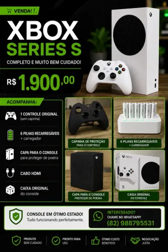 Xbox Séries S R$1900,00