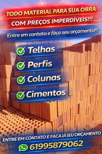Oferta tijolos de anapolis economia e qualidade para sua obra - milheiro a vista R$999,90