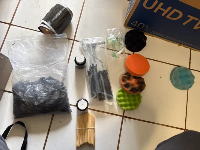Kit fibra de carbono para aplicar forjado 