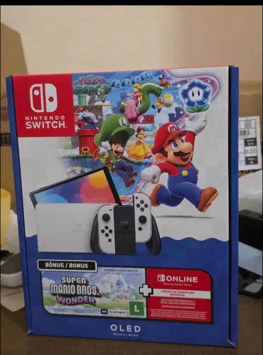 Console Nintendo Switch OLED + Super Mario Bros + 3 Meses NSO LACRADO