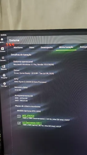 PC Gamer Completo + 2 Monitores + Periféricos com 2 placas de vídeo