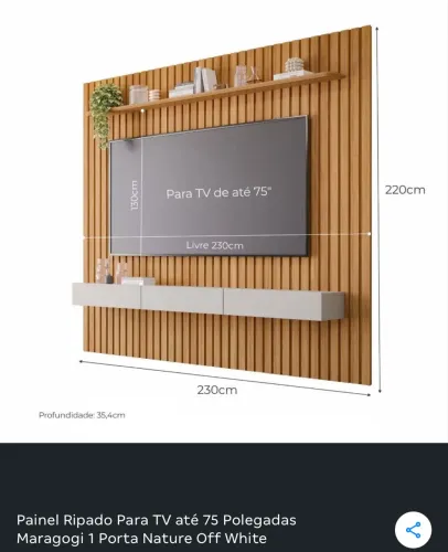 Painel Tv ripado até 75