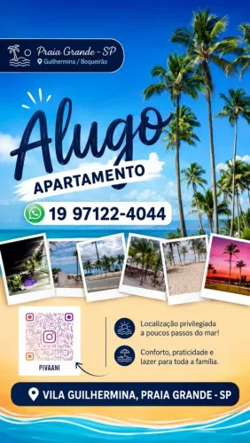 Apartamento Praia Grande SP, ótima localização, centro bairro Guilhermina
