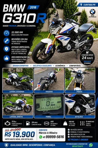 VENDO BMW G310R IMPERDIVEL