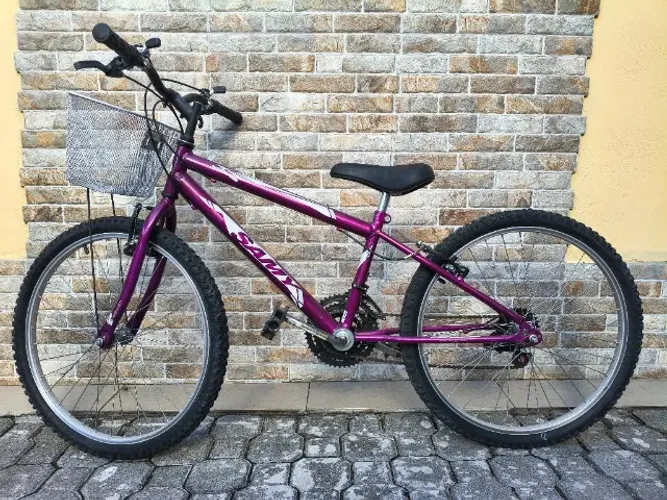 Bicicleta Samy Aro 24 Feminina com Cesta