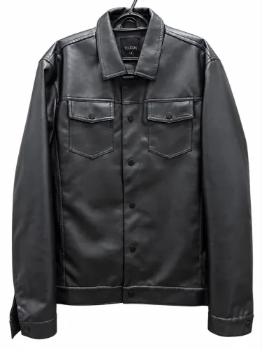 Jaqueta de couro masculina