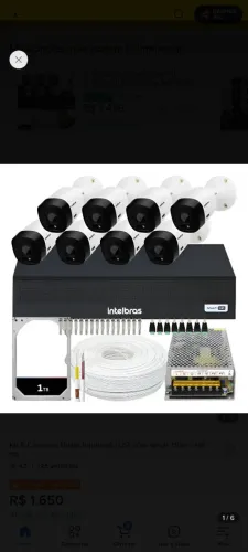 Kit CFTV 8 cameras Intelbras