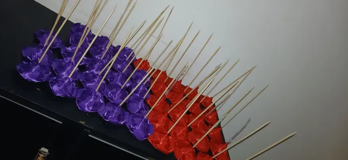 Itens para produção de rosas de cetim 