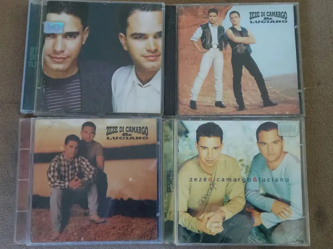 Lote 04 CD 0Zezé di Camargo e Luciano original c/encarte sertanejo som antigo rádio 04 cds