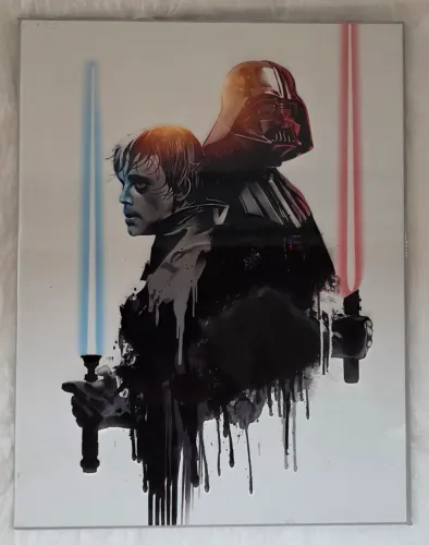 Placa decorativa Star Wars em metal