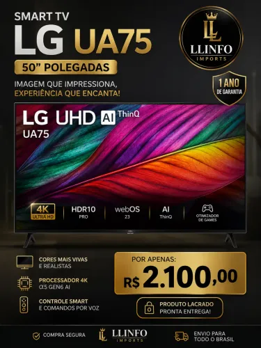 SMART TV LG UHD AI UA75 - 50 POLEGADAS 