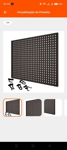 Painel ferramentas Painel em Aço para Ferramentas com Kit de 24 Ganchos